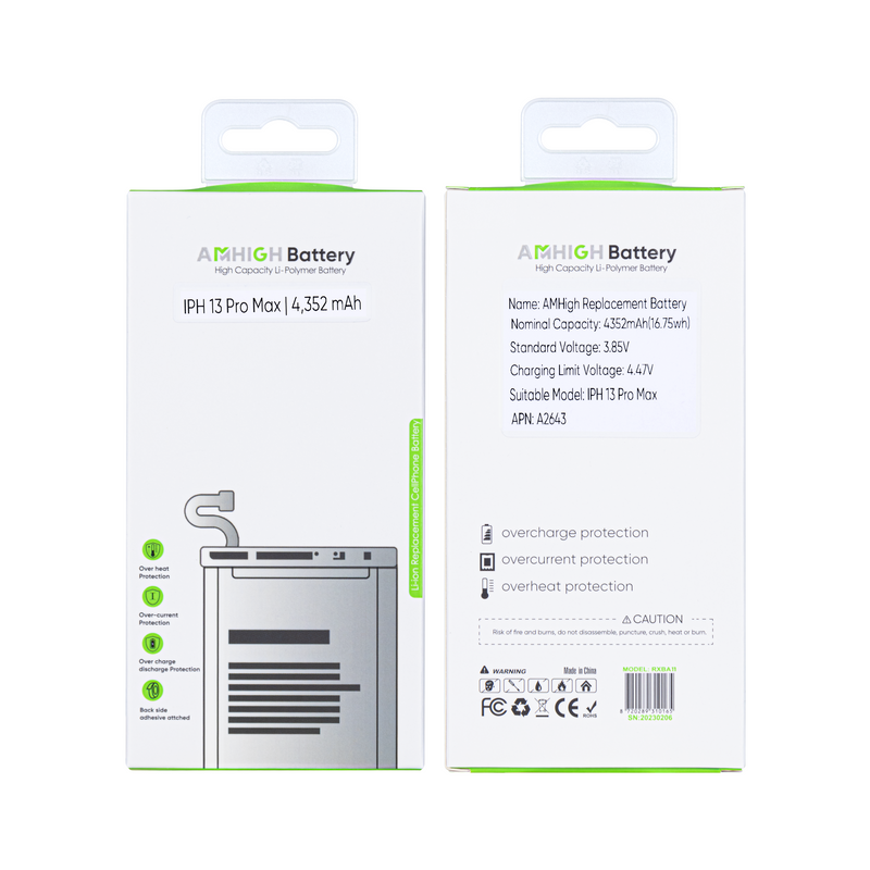 For iPhone 13 Pro Max Battery (Spot Welding Required) 4352mAh No BMS / IC