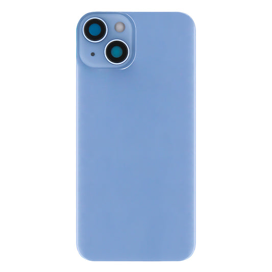 For Apple iPhone 14 Plus Back Glass Without NFC, Enlarged Camera Frame Blue Compatible