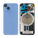 For Apple iPhone 14 Plus Back Glass Without NFC, Enlarged Camera Frame Blue Compatible