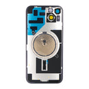 For Apple iPhone 14 Plus Back Glass Without NFC, Enlarged Camera Frame Purple Compatible