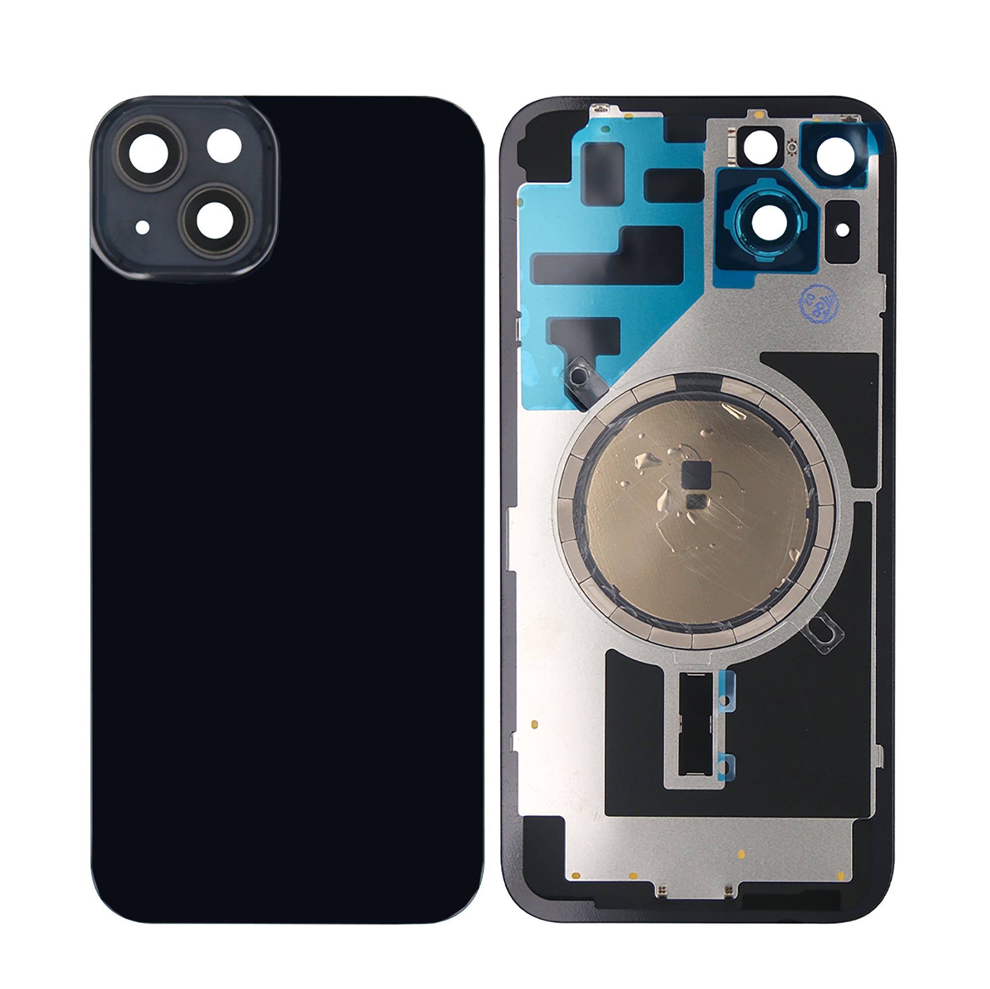 For Apple iPhone 14 Plus Back Glass Without NFC, Enlarged Camera Frame Midnight Compatible