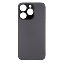 For Apple iPhone 14 Pro Back Glass Without NFC, Enlarged Camera Frame Space Black Compatible