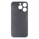 For Apple iPhone 14 Pro Back Glass Without NFC, Enlarged Camera Frame Space Black Compatible