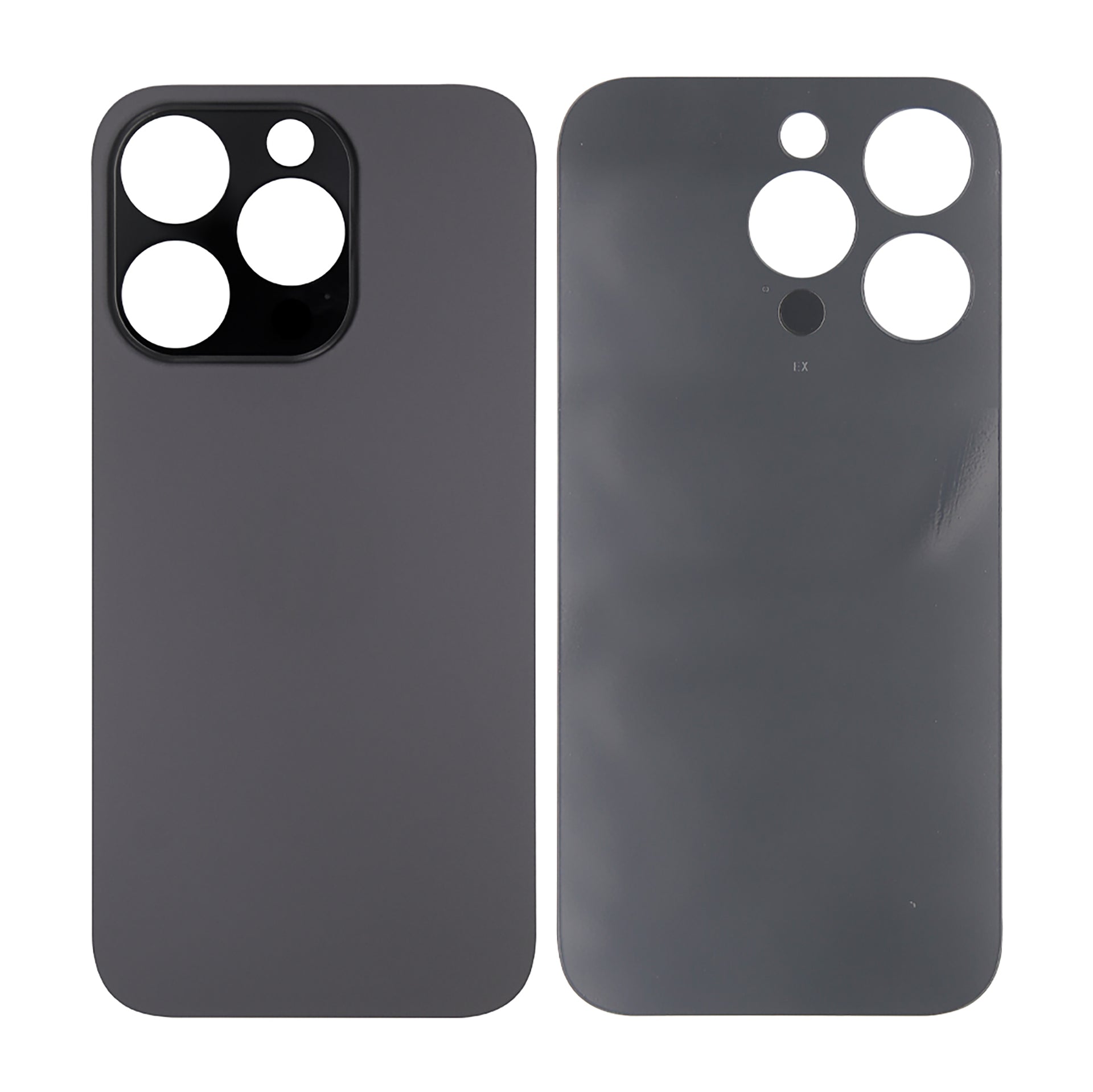 For Apple iPhone 14 Pro Back Glass Without NFC, Enlarged Camera Frame Space Black Compatible
