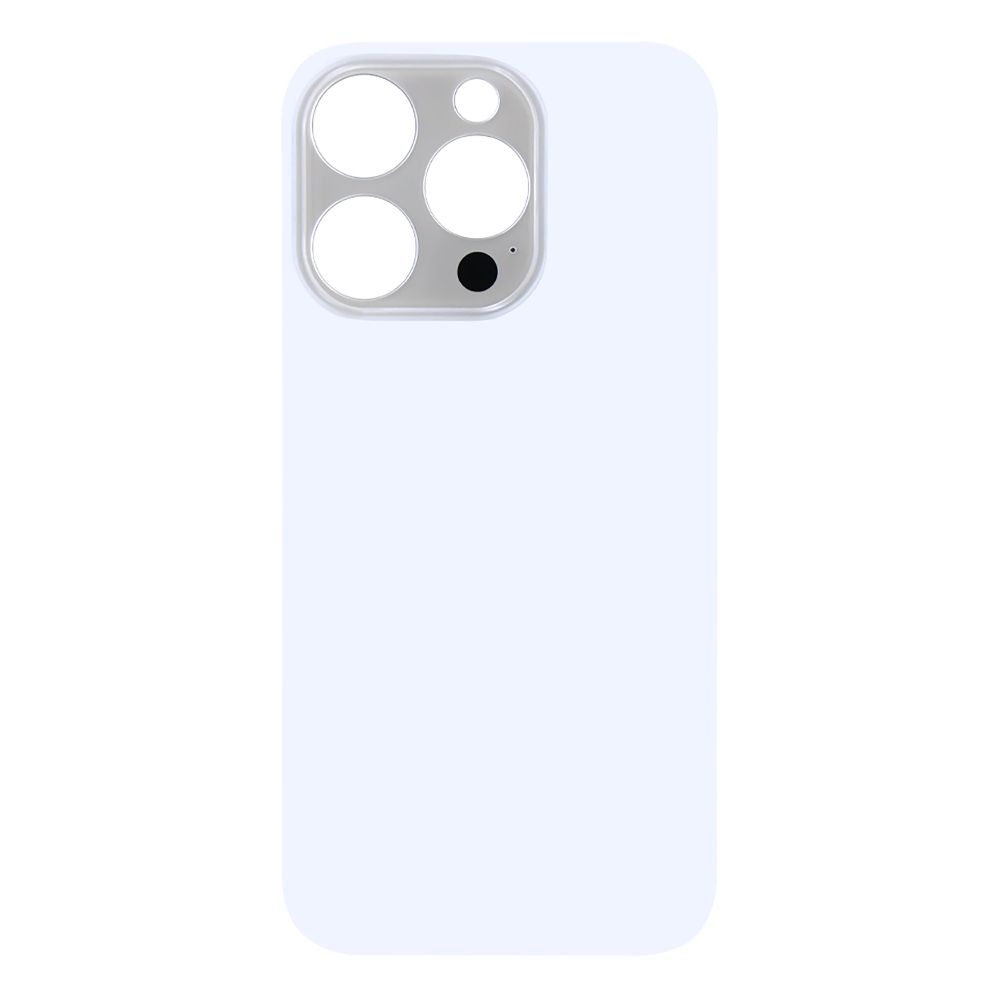 For Apple iPhone 14 Pro Back Glass Without NFC, Enlarged Camera Frame Silver Compatible