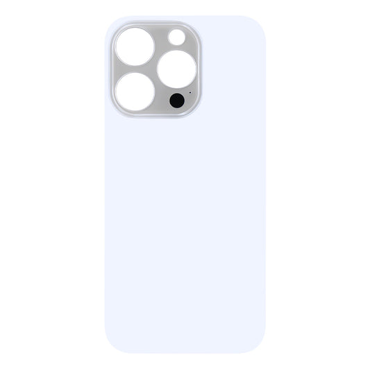 For Apple iPhone 14 Pro Back Glass Without NFC, Enlarged Camera Frame Silver Compatible