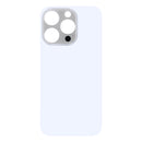 For Apple iPhone 14 Pro Back Glass Without NFC, Enlarged Camera Frame Silver Compatible