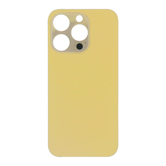 For Apple iPhone 14 Pro Back Glass Without NFC, Enlarged Camera Frame Gold Compatible