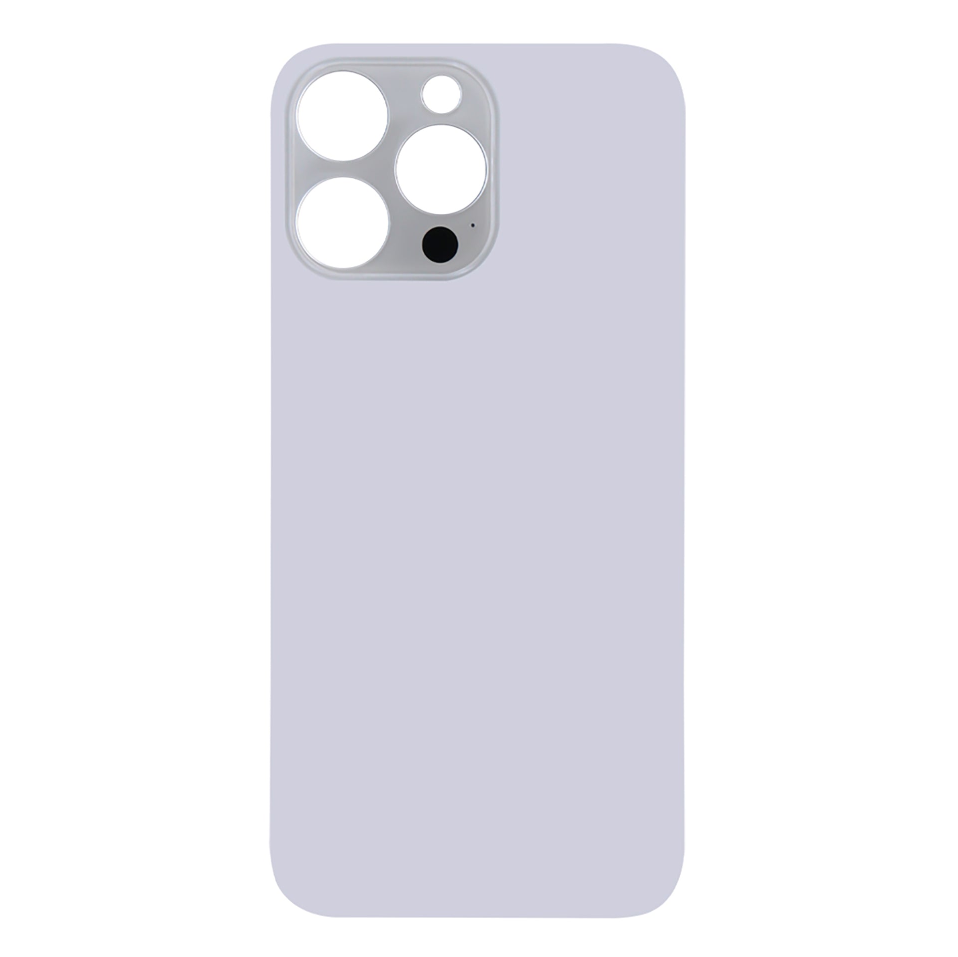 For Apple iPhone 14 Pro Max Back Glass Without NFC, Enlarged Camera Frame Silver Compatible