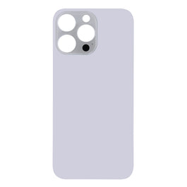 For Apple iPhone 14 Pro Max Back Glass Without NFC, Enlarged Camera Frame Silver Compatible