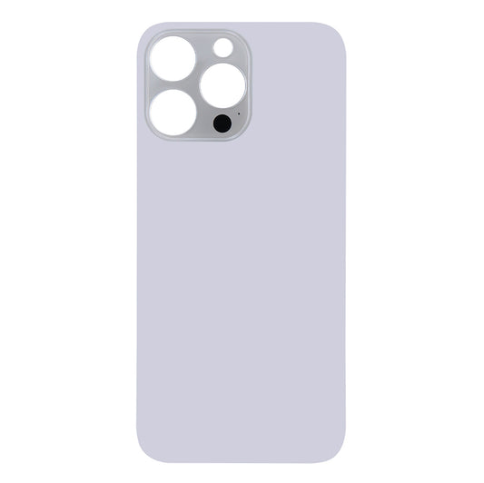For Apple iPhone 14 Pro Max Back Glass Without NFC, Enlarged Camera Frame Silver Compatible