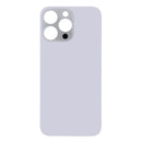 For Apple iPhone 14 Pro Max Back Glass Without NFC, Enlarged Camera Frame Silver Compatible