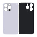 For Apple iPhone 14 Pro Max Back Glass Without NFC, Enlarged Camera Frame Silver Compatible
