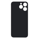 For Apple iPhone 14 Pro Max Back Glass Without NFC, Enlarged Camera Frame Space Black Compatible