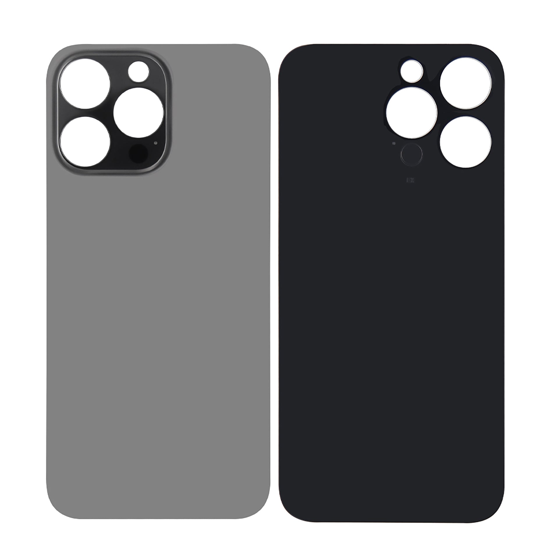 For Apple iPhone 14 Pro Max Back Glass Without NFC, Enlarged Camera Frame Space Black Compatible