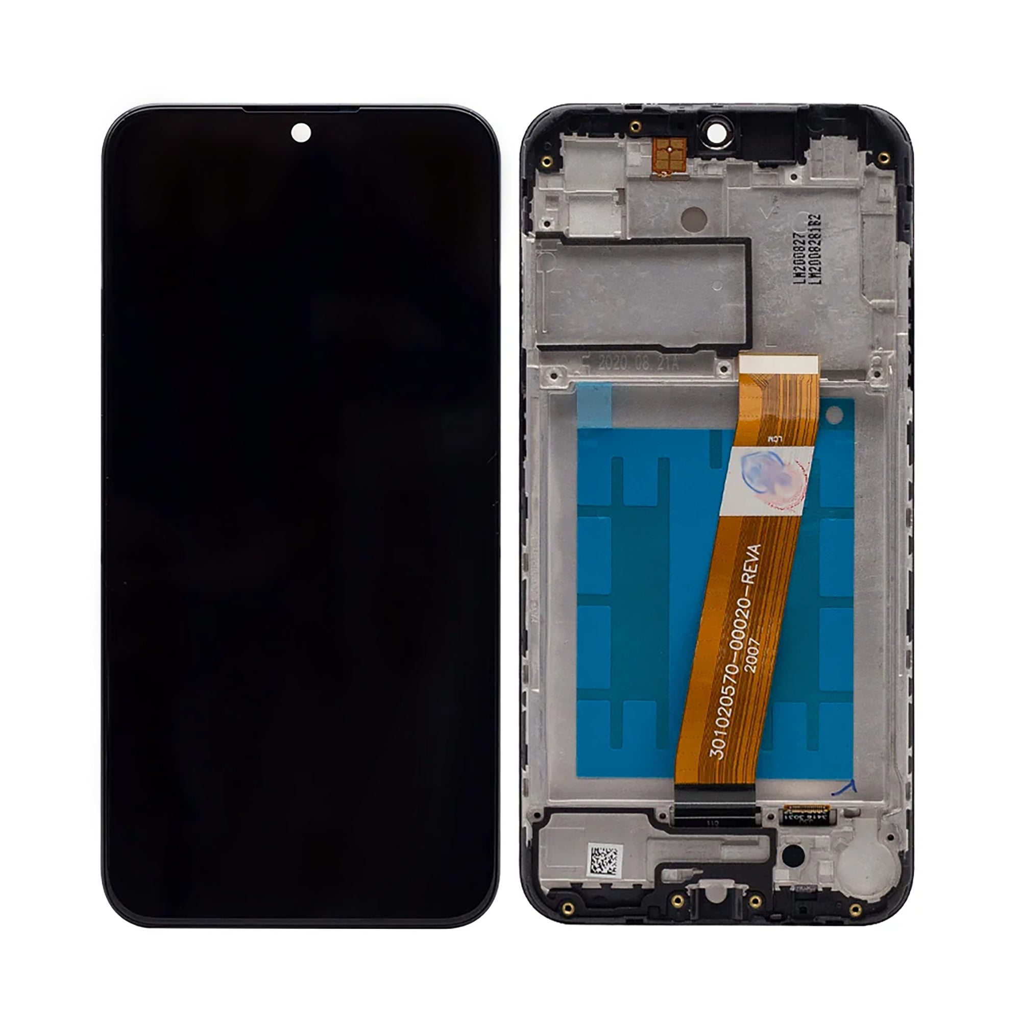 Samsung Galaxy A01 A015F Display And Digitizer With Frame Black Service Pack
