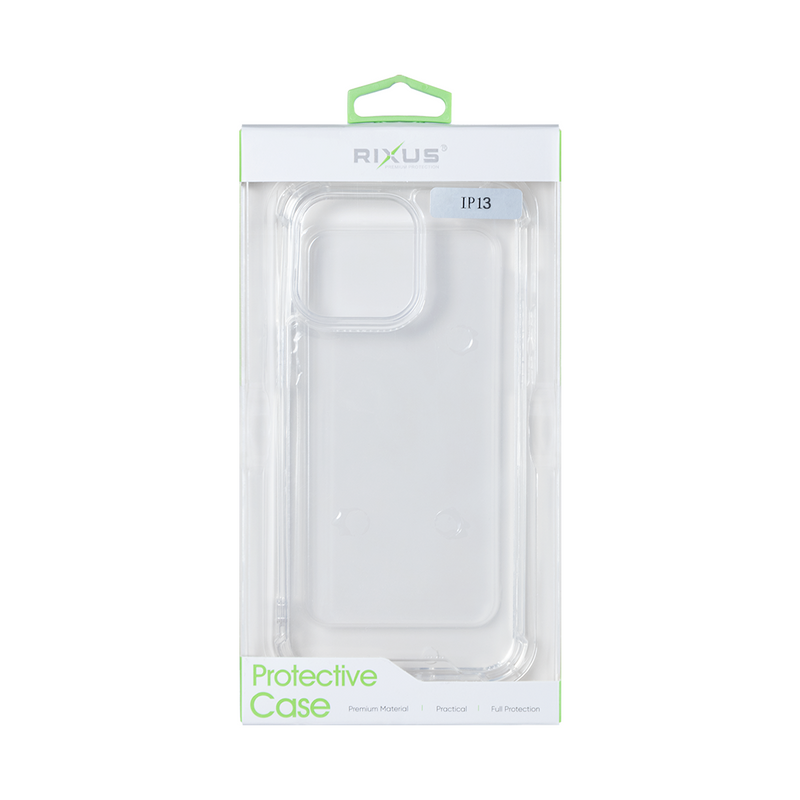 Rixus For iPhone 13 Anti-Burst Case Transparent