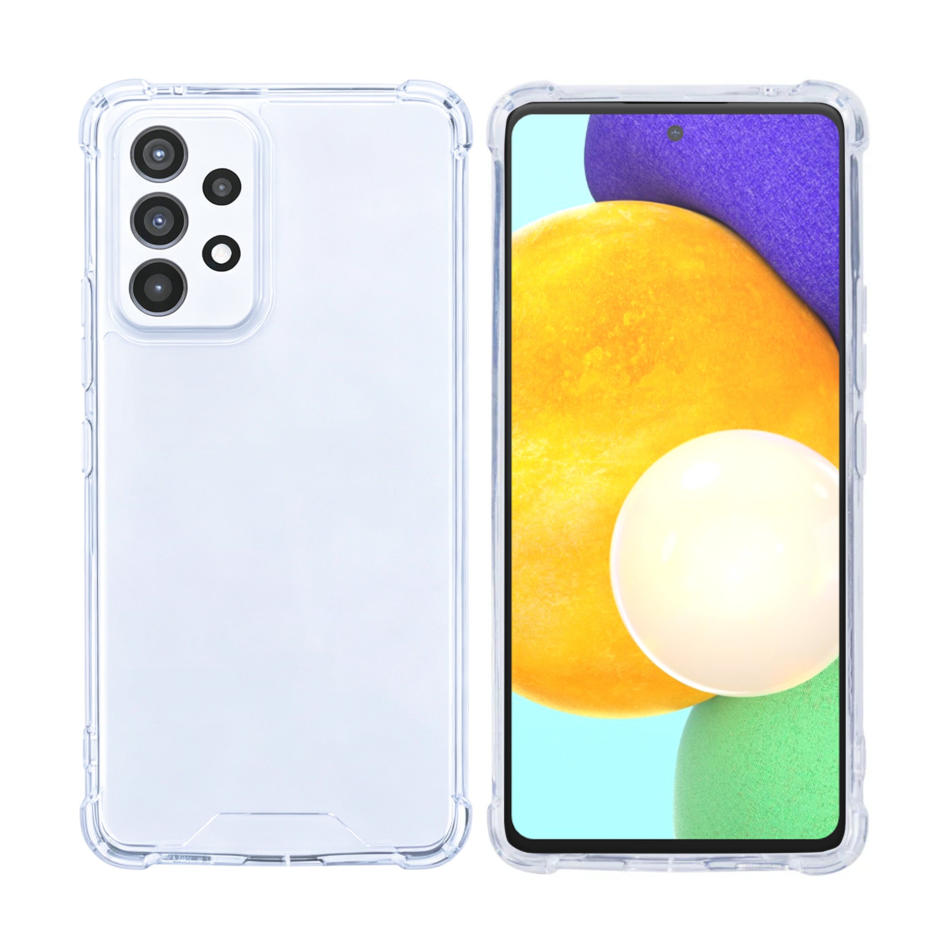 Rixus Anti-Burst Case For Samsung Galaxy A52 4G, A52 5G Transparent