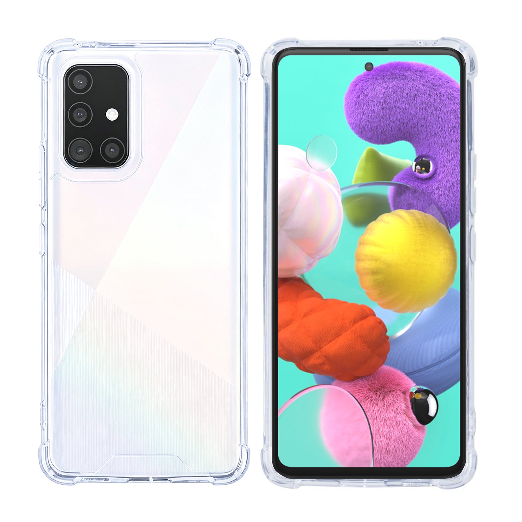 Rixus Anti-Burst Case For Samsung Galaxy A51 Transparent