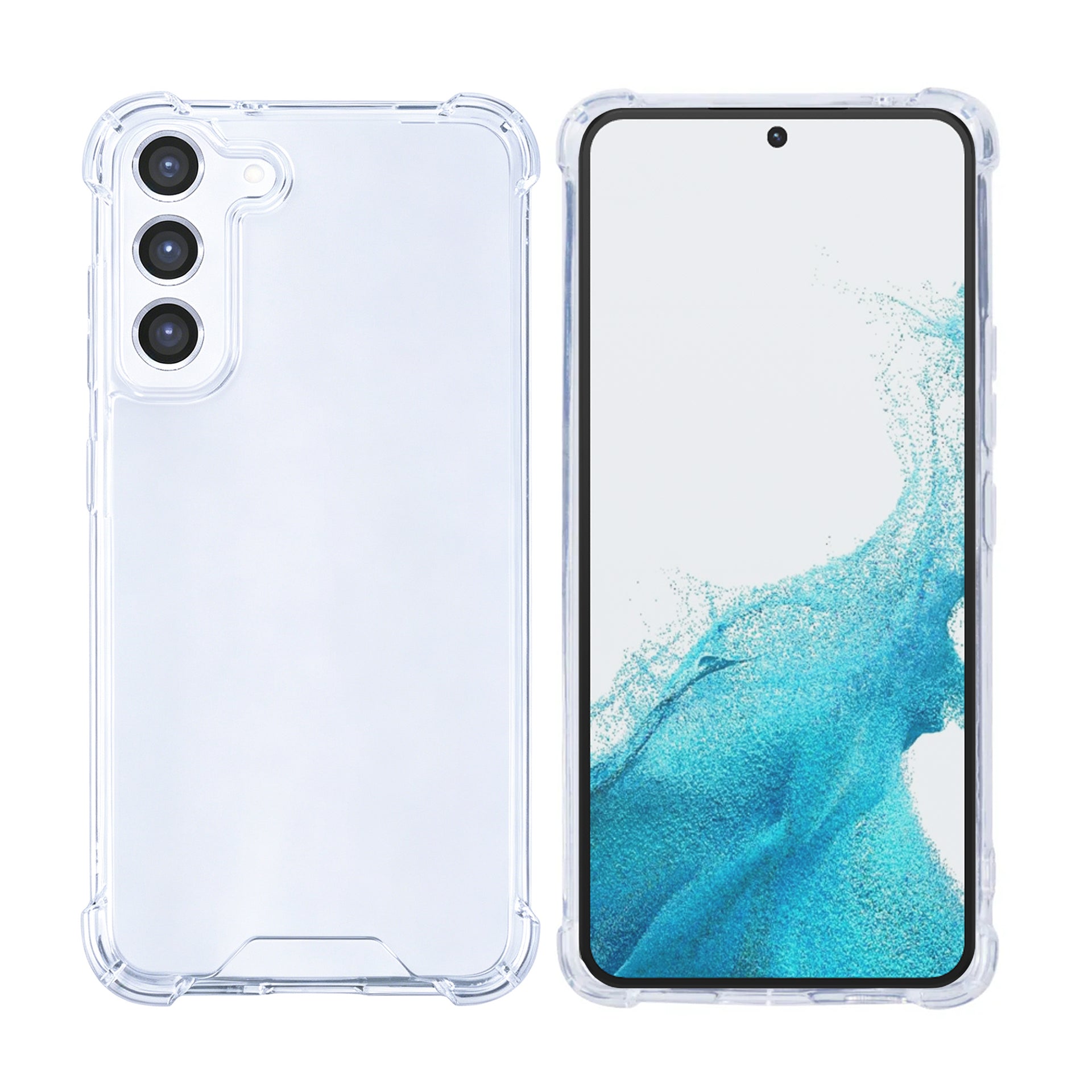 Rixus Anti-Burst Case For Samsung Galaxy S22 5G Transparent