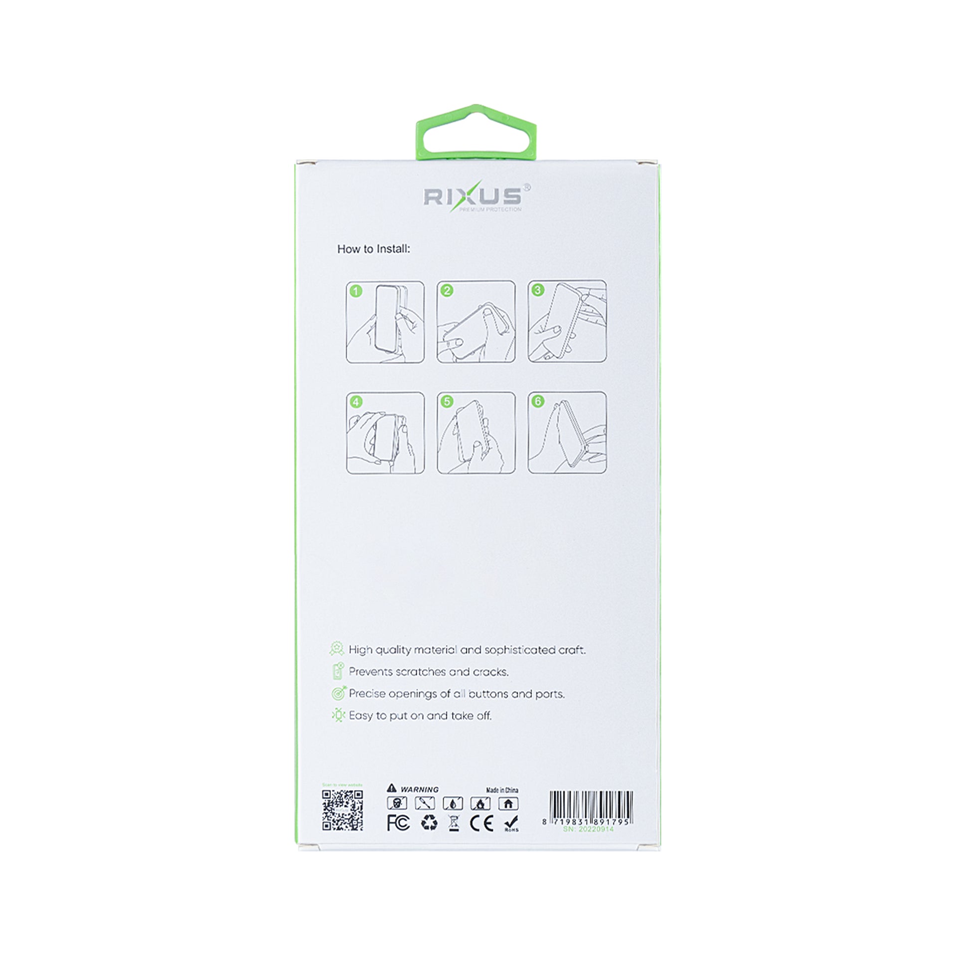 Rixus Anti-Burst Case For Samsung Galaxy S22 Ultra 5G Transparent