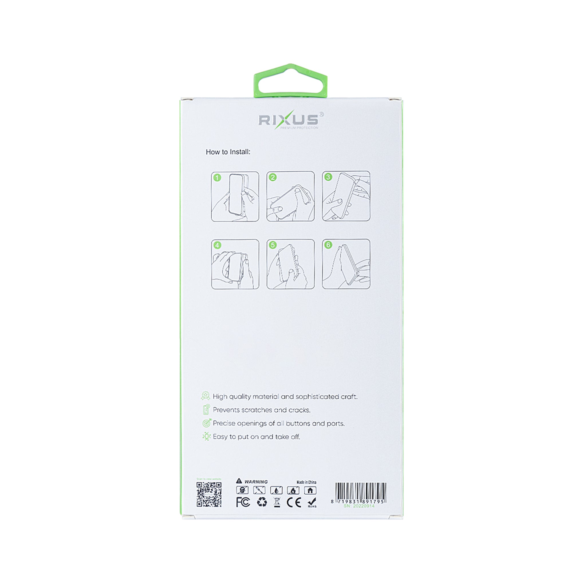 Rixus Anti-Burst Case For Samsung Galaxy S22 Ultra 5G Transparent