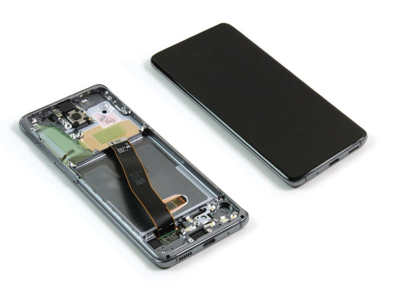 Samsung Galaxy S20 G980F, S20 5G G981F Display And Digitizer With Frame Without Camera Cosmic Grey Service Pack