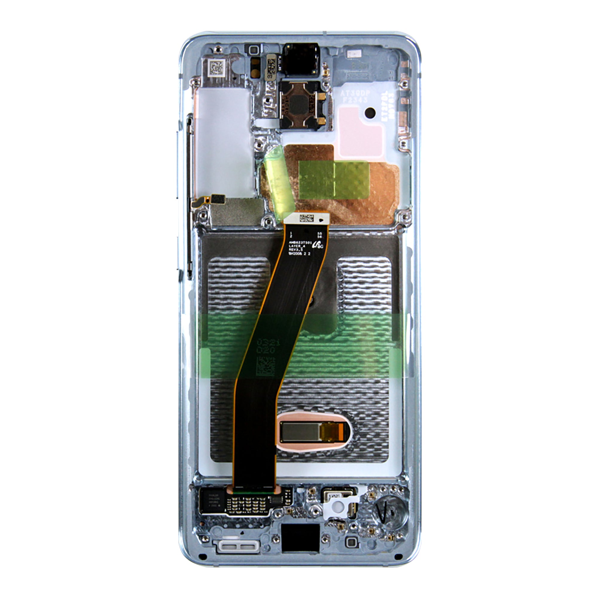 Samsung Galaxy S20 G980F, S20 5G G981F Display And Digitizer With Frame Cloud Blue Service Pack