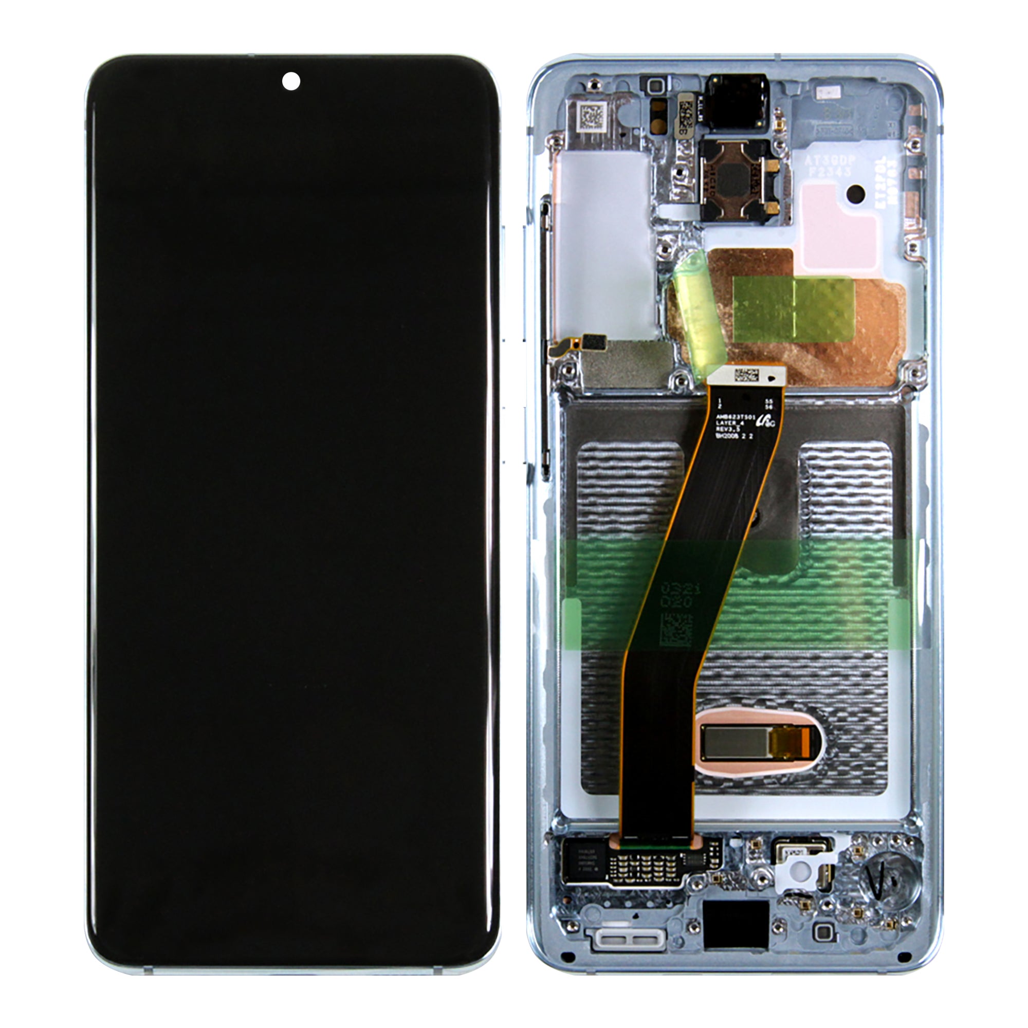 Samsung Galaxy S20 G980F, S20 5G G981F Display And Digitizer With Frame Cloud Blue Service Pack