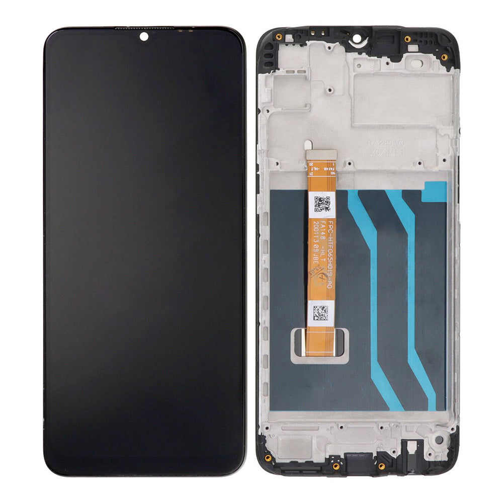 Realme 6i Display And Digitizer With Frame Black OEM