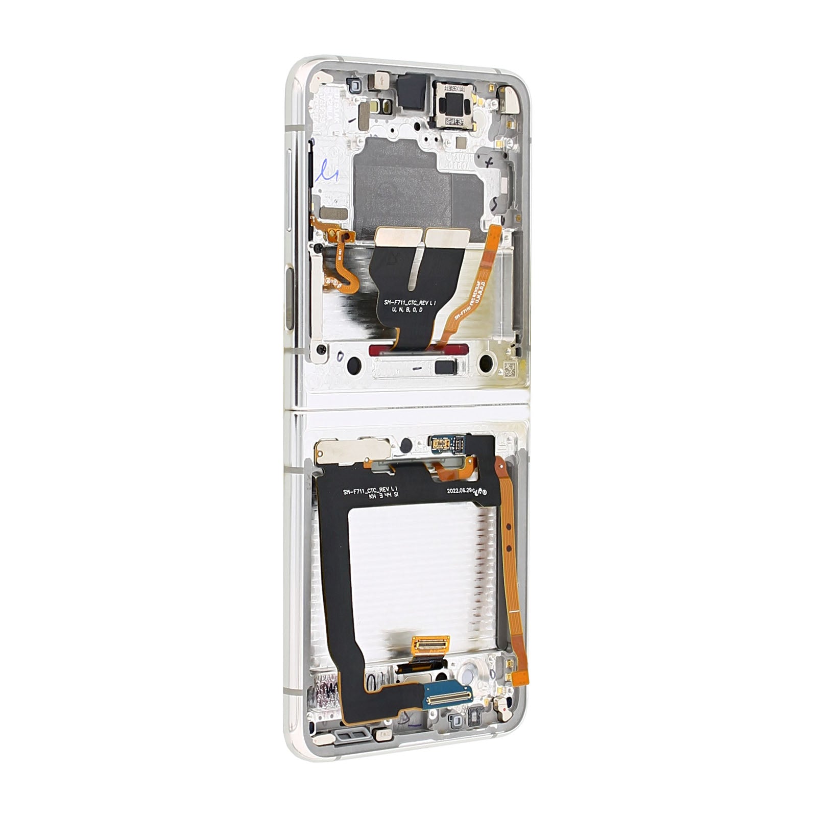 Samsung Galaxy Z Flip3 F711B Main Display And Digitizer With Frame Bespoke Silver Service Pack