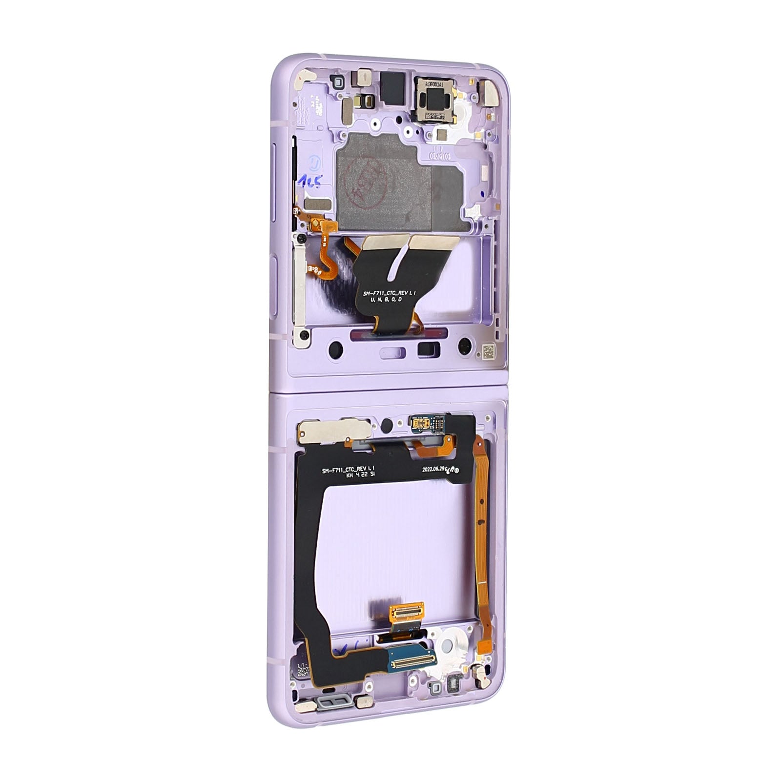 Samsung Galaxy Z Flip3 F711B Main Display And Digitizer With Frame Lavender Service Pack