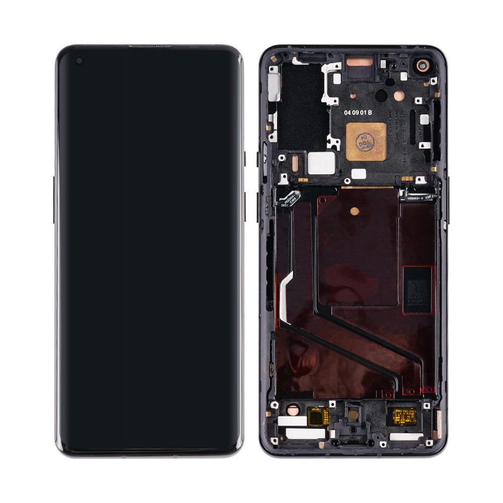 OnePlus 9 Pro Display And Digitizer With Frame Stellar Black OEM