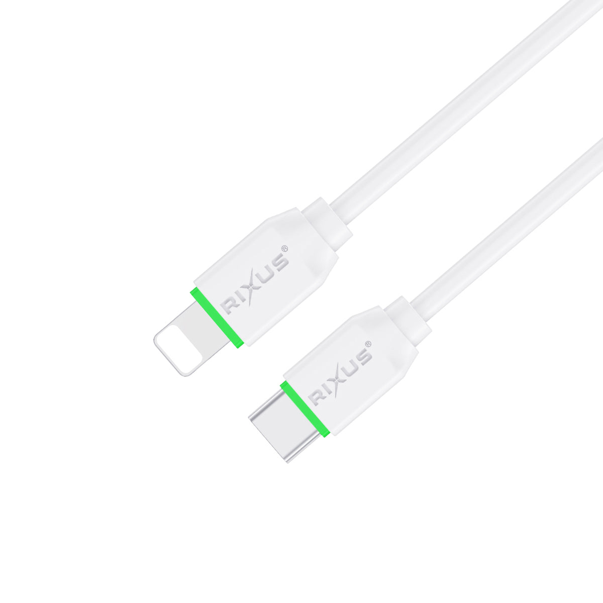 Rixus RX2022 Data Sync And Fast Charge Cable USB-C To Lightning Connector 1m