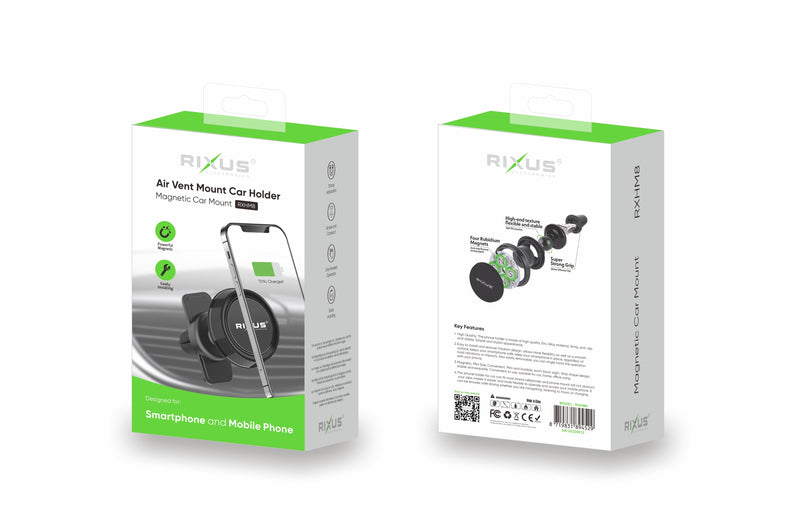 Rixus RXHM8 Car Holder Magnetic Air Vent Mount Black