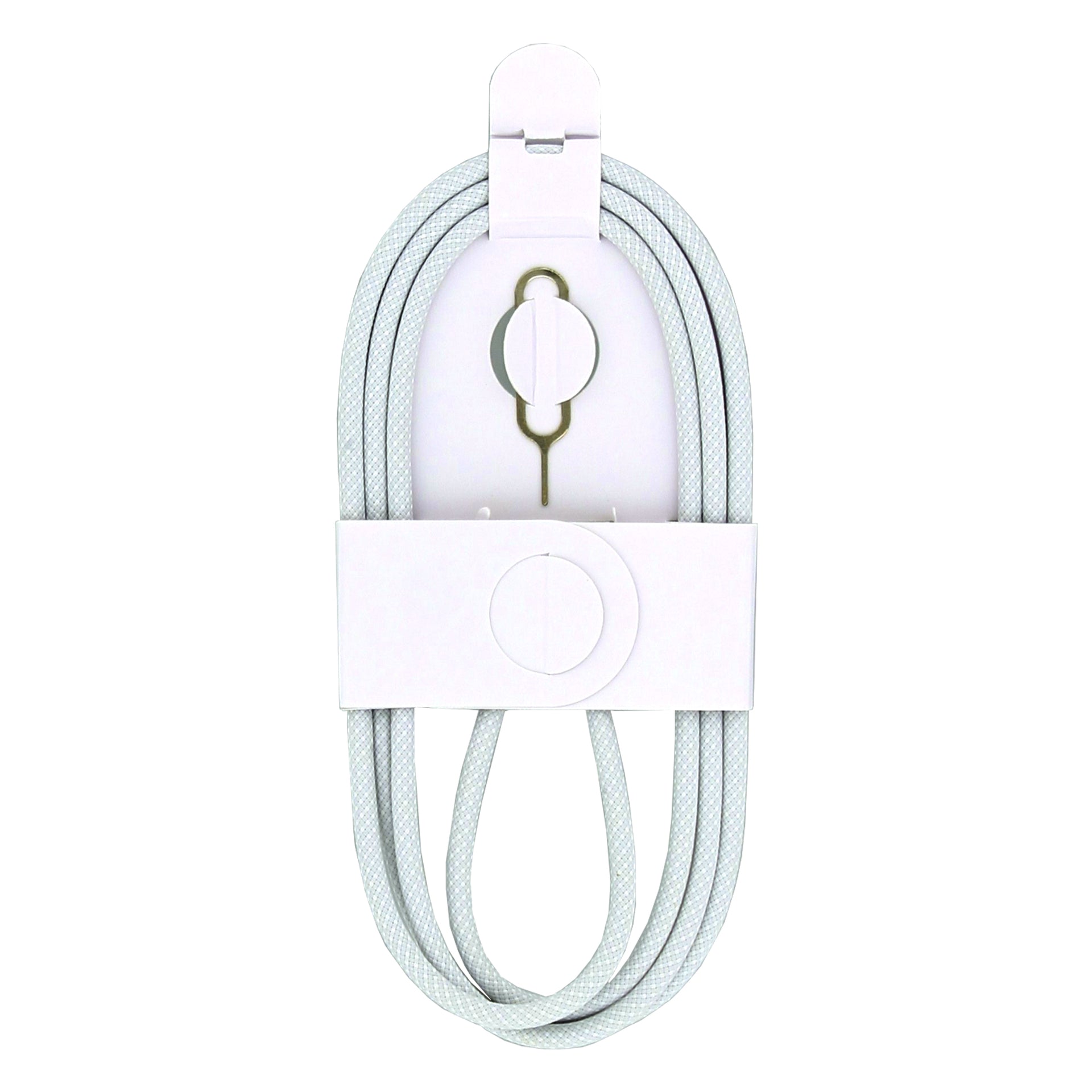For Apple iPhone 15, 16, 17 Series USB-C To USB-C Woven Cable 100cm 60W White Bulk