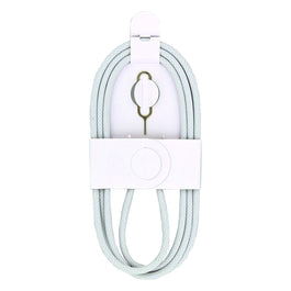 For Apple iPhone 15, 16, 17 Series USB-C To USB-C Woven Cable 100cm 60W White Bulk