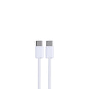 For Apple iPhone 15, 16, 17 Series USB-C To USB-C Woven Cable 100cm 60W White Bulk