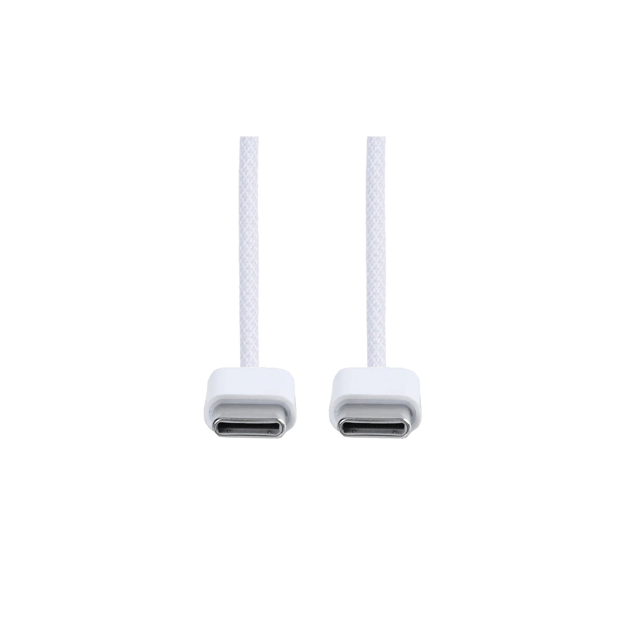 For Apple iPhone 15, 16, 17 Series USB-C To USB-C Woven Cable 200cm 60W White Bulk