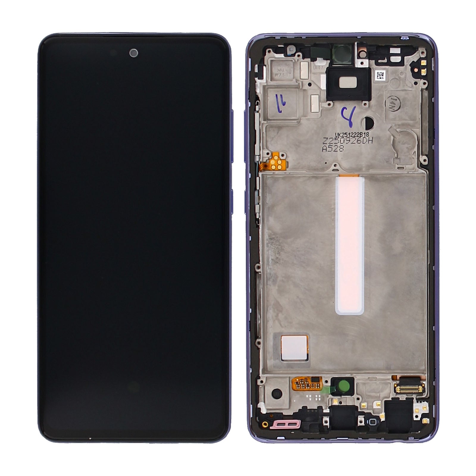 Samsung Galaxy A52 A525F, A52 5G A526B Display And Digitizer With Frame Awesome Violet Service Pack