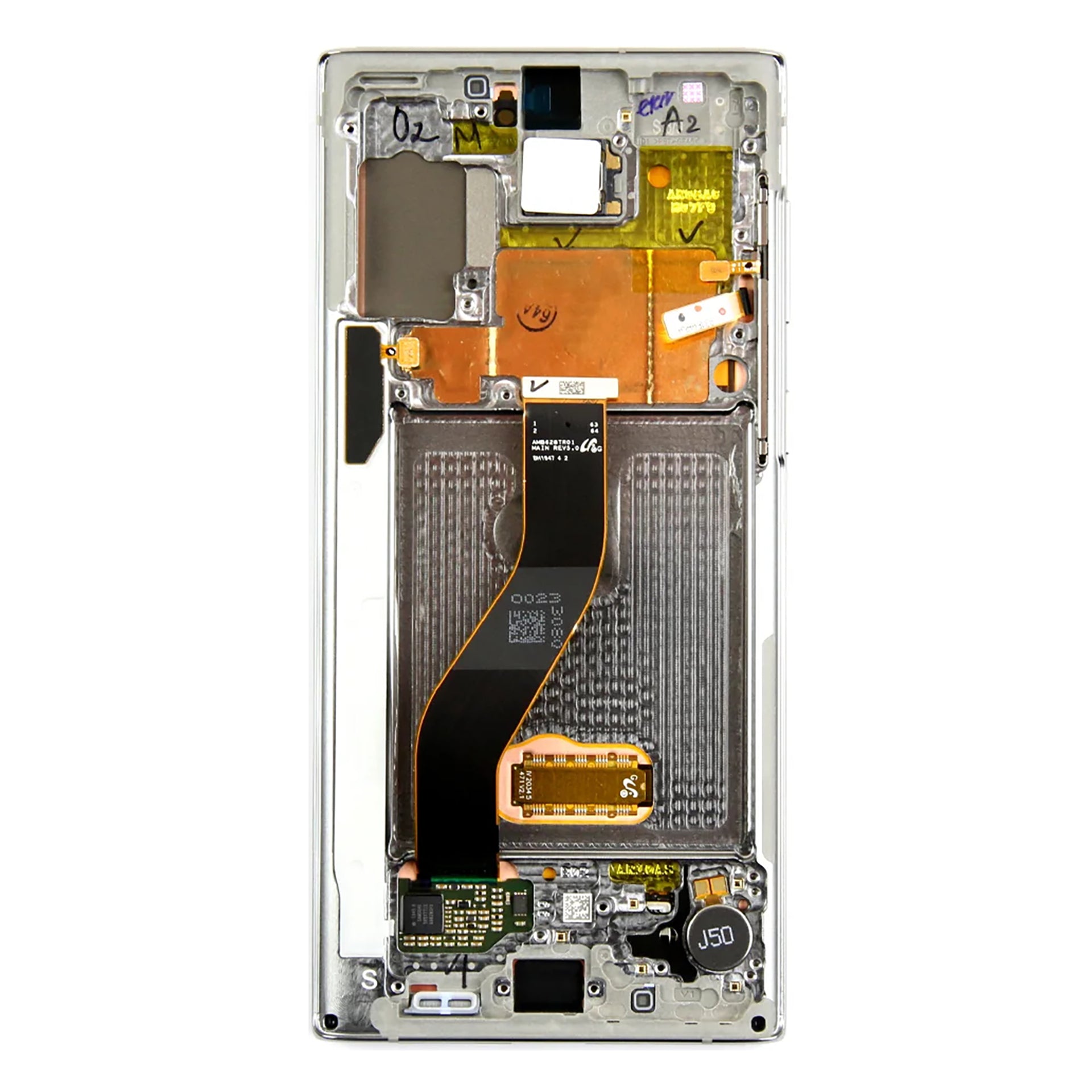 Samsung Galaxy Note 10 N970F Display And Digitizer With Frame Aura Glow Service Pack