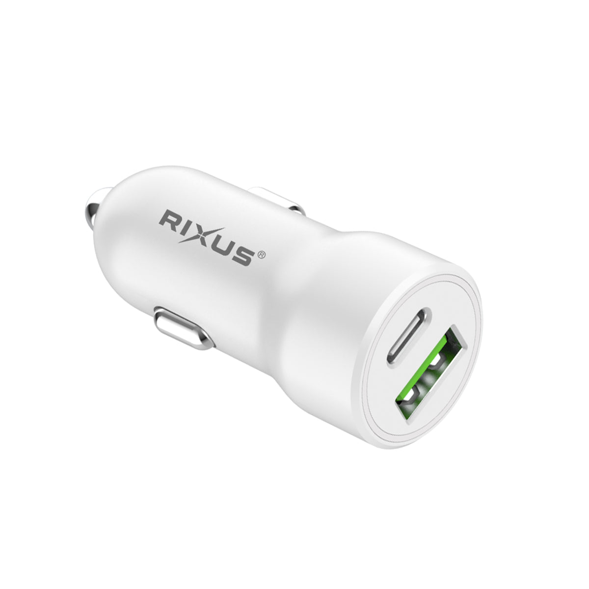 Rixus RXCC16 Fast 38W Car Adapter Dual-Port (PD+QC 3.0)