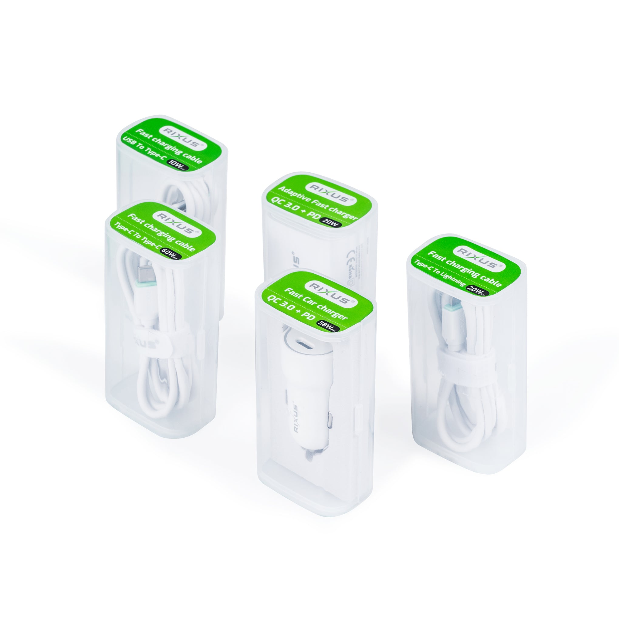 Rixus RXDS01 Counter Display Stand With Cables And Chargers