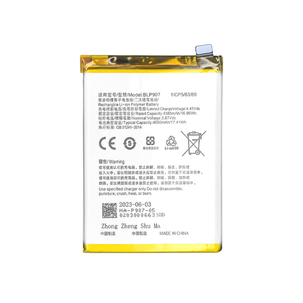 Oppo Reno 7 Lite Battery BLP907 OEM