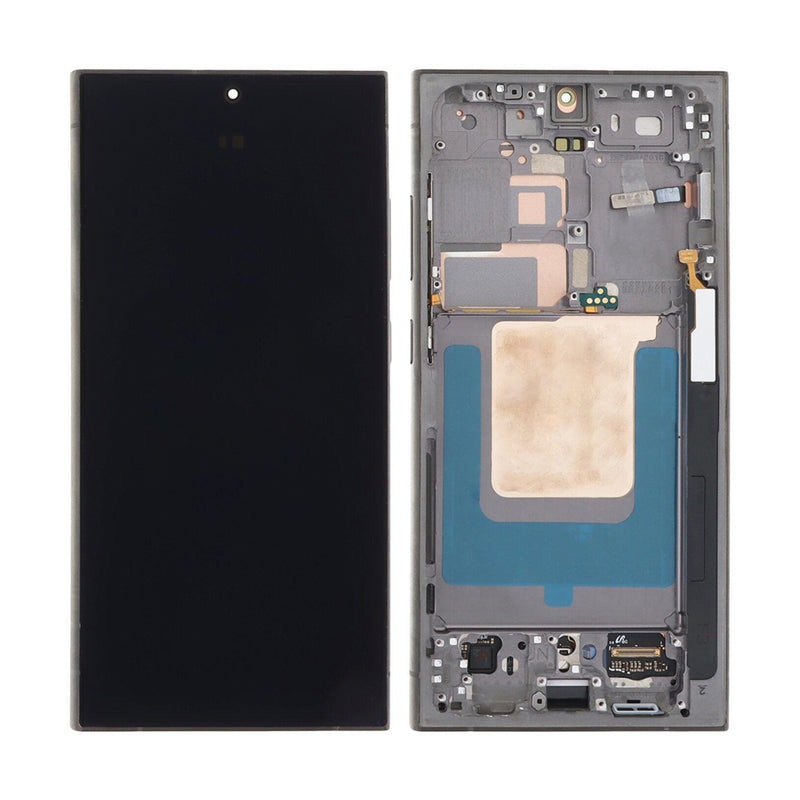 Samsung Galaxy S24 Ultra S928B Display And Digitizer With Frame Titanium Black Service Pack