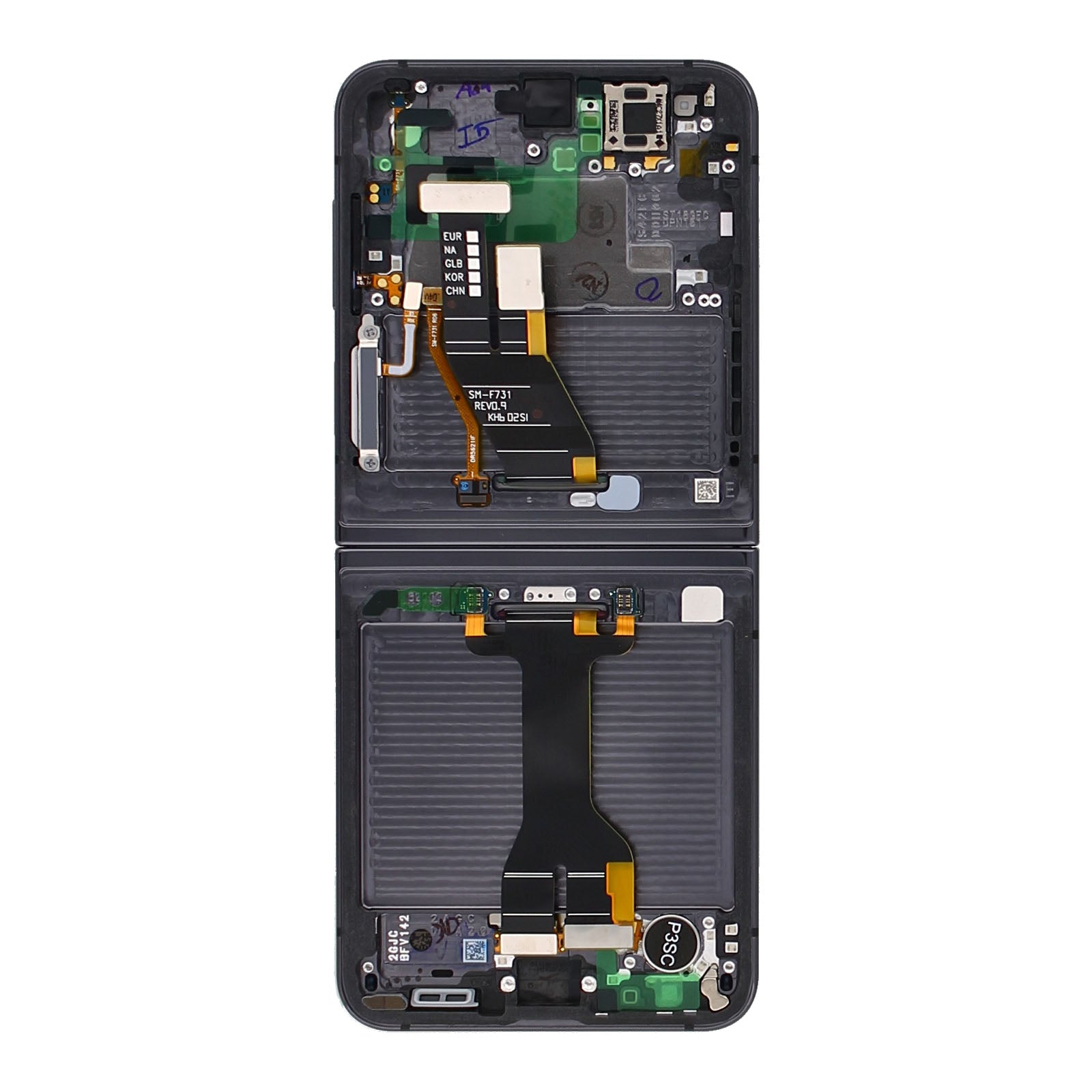 Samsung Galaxy Z Flip5 F731B Main Display And Digitizer With Frame Graphite Service Pack