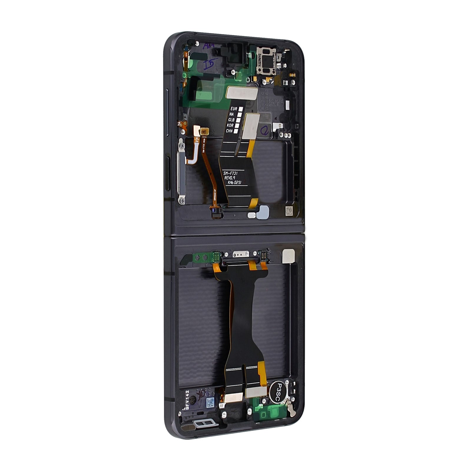 Samsung Galaxy Z Flip5 F731B Main Display And Digitizer With Frame Graphite Service Pack