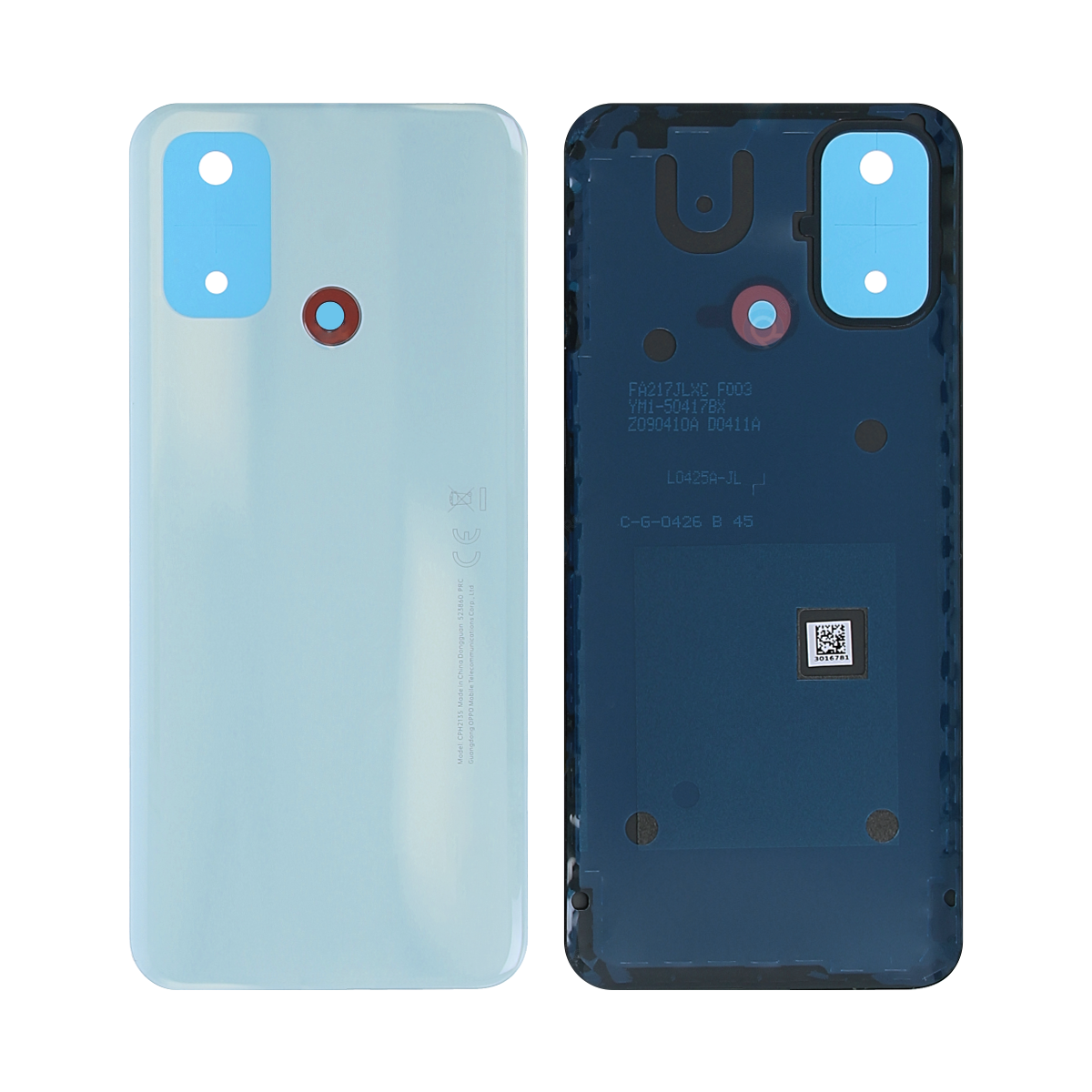 Oppo A53s, A53 Back Cover Without Lens Fairy White OEM