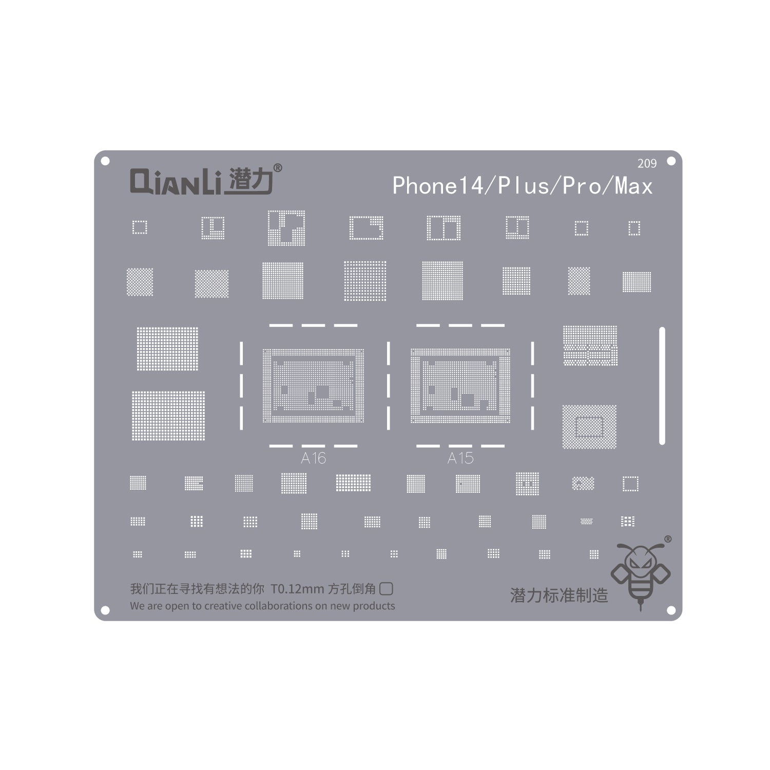 QIANLI Bumblebee Stencil QS209 For Apple iPhone 14 Series