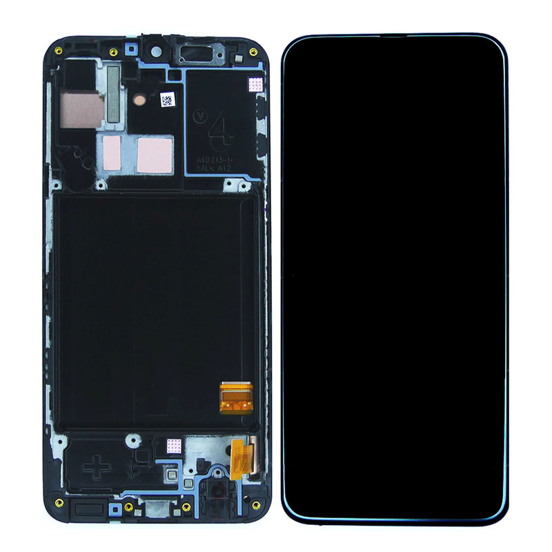 Samsung Galaxy A40 A405F Display And Digitizer With Frame Black Service Pack